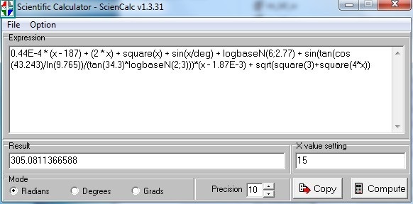 Scientific Calculator - ScienCalc Screenshot
